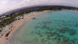 Aerial view of Anaeho'omalu Bay Beach [Source: Wikipedia]